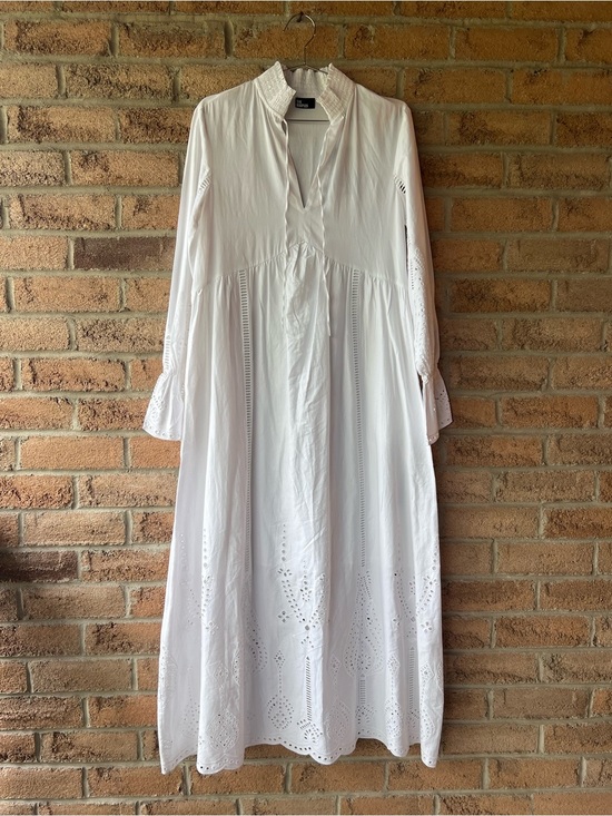 The Kooples Dresses & Skirts - THE KOOPLES White Eyelet Embroidered Cotton Maxi Boho Dress NWT